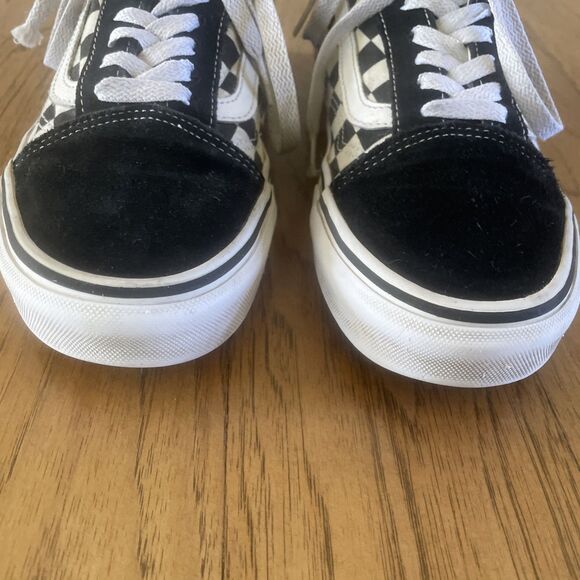 Vans Suede And Canvas Old Skool Classic Black Checkerboard Lace Up Shoes Men’s 7 - Picture 6 of 14